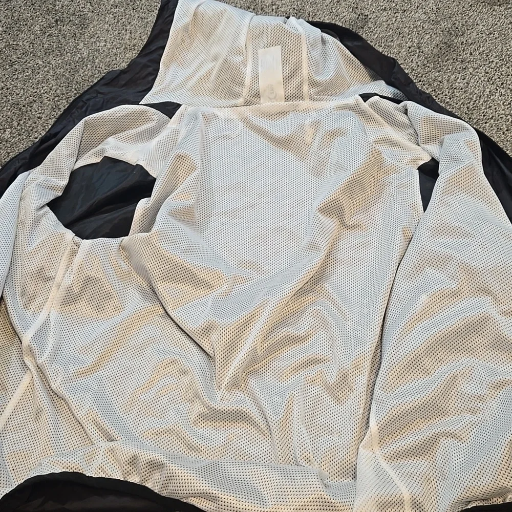 Zyia Activ Women Black Hooded Jacket Sporty Athletic Sz L Full Zip